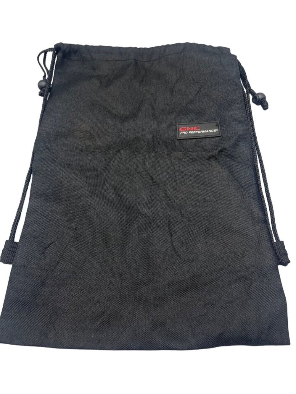 Drawstring backpack black logo GNC pro performance 17" x 11.5" READ
